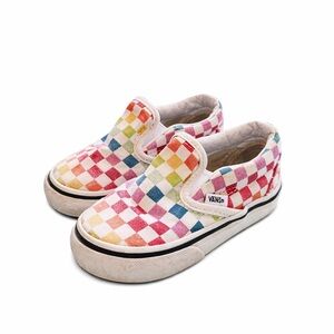Multicolor toddler checkered vans
